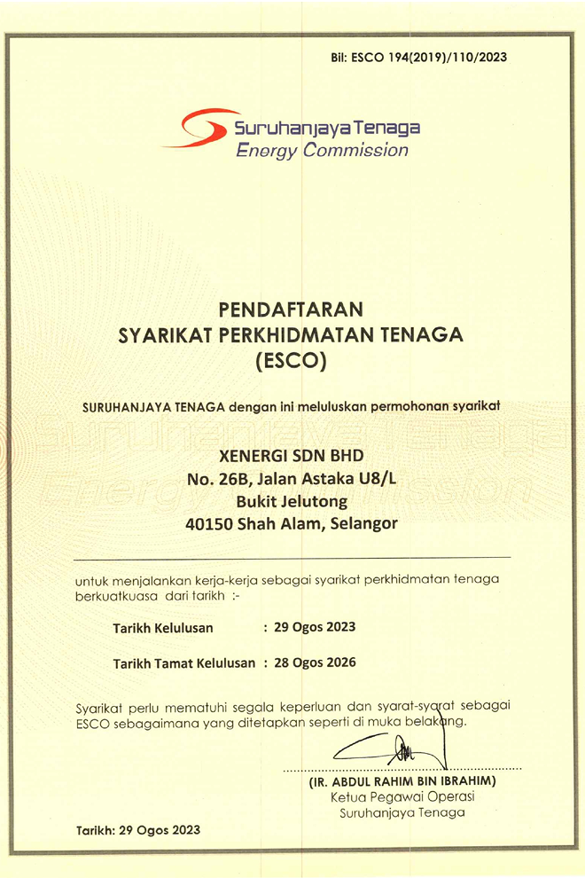 Registered Energy Services Company (ESCO) by ST